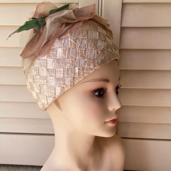 1950's Evelyn Varon Exclusive Straw Pill Box Hat - Picture 6 of 13